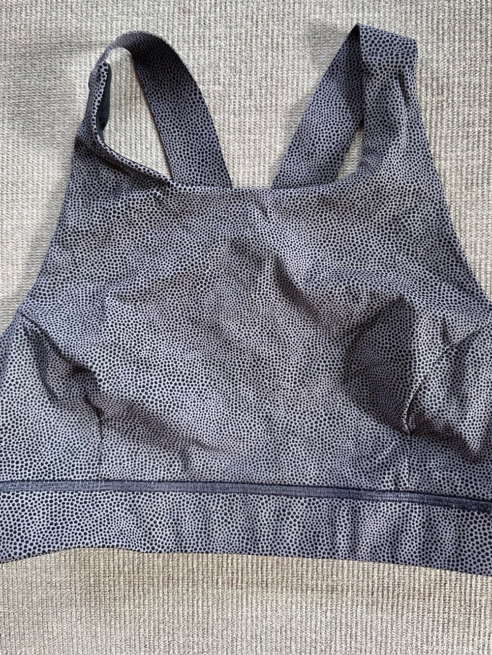 lululemon athletica High-Neck Sports Bra in Charcoal Dot
